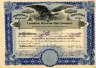 Caradine Harvet Hat Co. - Stock Certificate - General Stocks