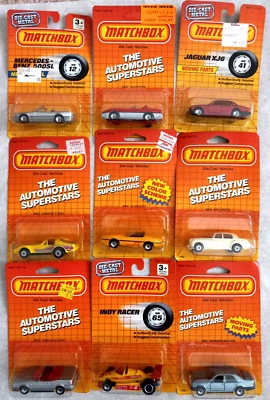 1987 1986 MATCHBOX CAR LOT of 9: Rolls Royce,Jaguar,Cadillac,Corvette,Mercede... - Image 1 of 4