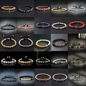Wholesale Lots Mixed Adjustable Bracelets Luxury Zircon Stone Women Men Jewelry - Picture 1 of 33