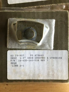 Flowserve Kingsbury 5” Thrust Bearing Shoe Grooved Overbore KI-015387 79-907 - Picture 1 of 2