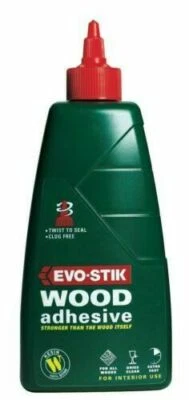 EVO-STIK Interior Wood Adhesive Glue | Evo Stik Extra Strong Fast Set Clear Bond Inside