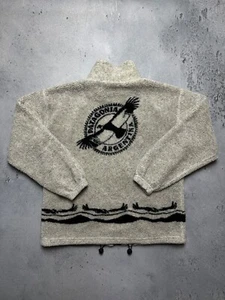 Vintage Muluc Patagonia M Fleece Sherpa Jacke beige schwarz Reißverschluss Design - Bild 1 von 17