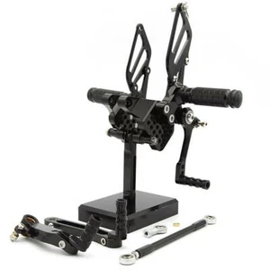 For 749 999 CNC Rearset Footpegs Footrests Adjusting Billet Black Peg Rest Front - Picture 1 of 9