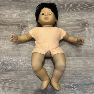 American Girl Bitty Baby Boy Doll Dark Hair, Brown Eyes AGD Retired Black Hair - Picture 1 of 11