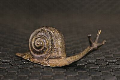 Chinese Bronze Snail Statue Collectable Tea Pet Table Home Decoration • 2.20£