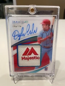 2021 Panini Immaculate Majestic Logo RPA Patch Auto Dylan Carlson 1/1 ROOKIE - Picture 1 of 2