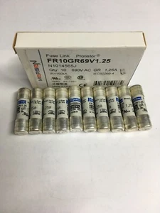 FERRAZ SHAWMUT MERSEN FR10GR69V1.25 1.25A 690V Fuse JPSF836 Qty of 1/5/10 - Picture 1 of 7