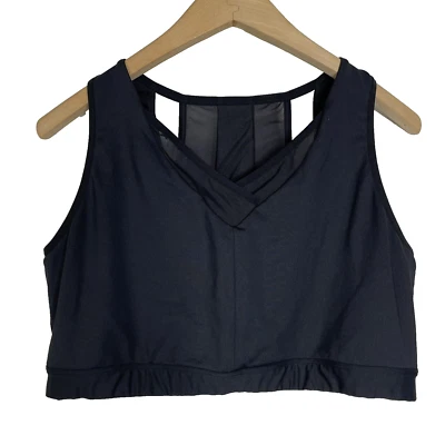 Sujetador deportivo negro para mujer C9 by Champion talla grande 1X ajuste de malla fitness entrenamiento Foto 1 de 4