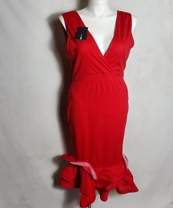 Fashion nova red ruffle dress size 2XL - Picture 1 of 7