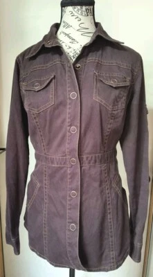 CABI женщин резинке коричневый джинсовой ткани Snap куртка S Lorelai Gilmore девочек Y2K ретро  - Изображение 1 из 4