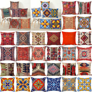 Sofa Bed Bohemian Boho Ethnic Cushion Cover Throw Pillow Case Bed Home Decor UK！