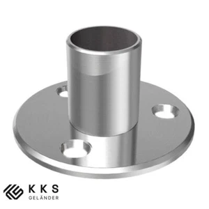 Bodenflansch Bodenhalter Bodenanker Pfostenhalter  Edelstahl V2A Pfosten Anker - Bild 1 von 5