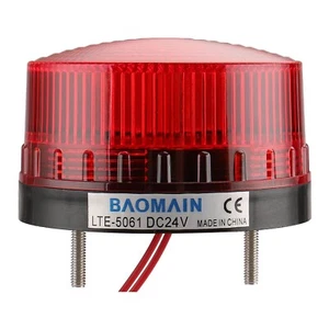 Baomain Warning Lamp LTE-5061 Industrial DC 24V LED Flash Strobe Light Red - Picture 1 of 6