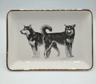 Schenker Reproductions Trinket Dish HUSKY Dogs Drawing Robert Christie HUSKIES
