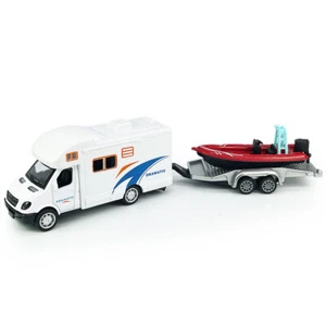 Toy Camper RV with Trailer Model Car Diecast Motorhome Toys for Kids Toy Cars - Picture 1 of 18