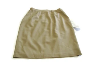 Vintage DKNY Essentials Bleistiftrock Karriere vanille hellbraun 100 % Wolle 14 Hongkong - Bild 1 von 6