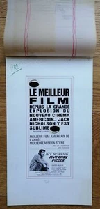 FIVE EASY PIECES jack nicholson maquette original ARTWORK affiche cinema '70 - Picture 1 of 2