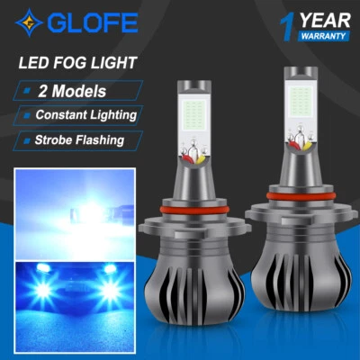 9006 HB4 LED Fog Driving Light Bulb Switchback Strobe Flash Ice Blue 2-Function - Image 1 of 4