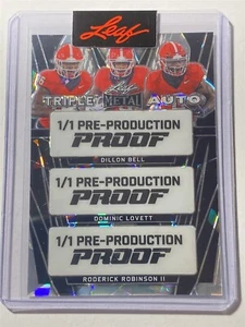 DILLON BELL Dominic Lovett Robinson 2024 Leaf Metal Crystal Black Proof 1/1 (U4) - Picture 1 of 2