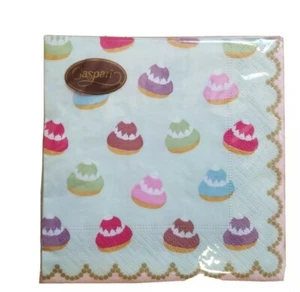 Caspari 3 Ply Cocktail/Beverage  Desserts Paper Napkins,20ct, 25cm Sq. NEW - Picture 1 of 7