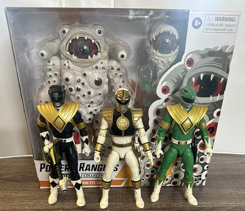 Power Rangers Lightning Collection White Green Black Ranger Shield Lot Eye Guy Cover