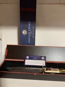 DONALD TRUMP MAGA BOWIE KNIFE NEW IN PRESENTATION BOX AND COA - Picture 1 of 5