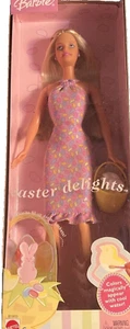 Easter Delights Barbie Doll W Easter Basket 2003 Mattel B1803 New - Picture 1 of 3