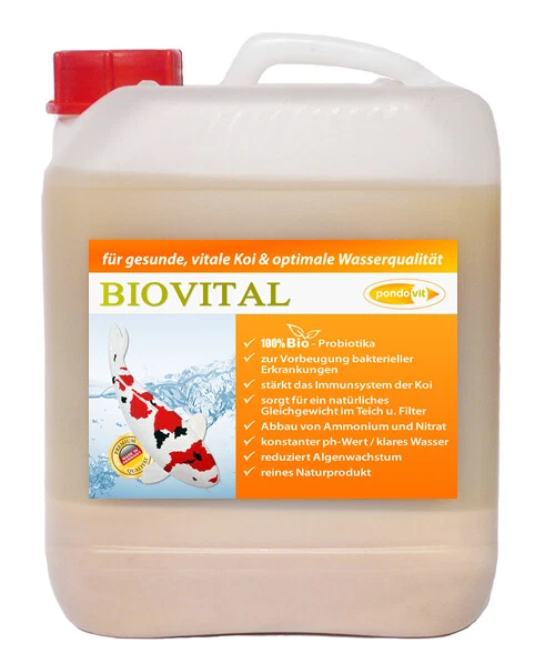 BIOVITAL 5000 ml Milchsäurebakterien, probiotische Filterbakterien, Koi, Teich