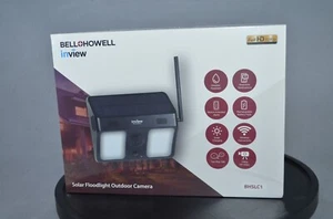 Bell + Howell Solar Floodlight Outdoor Camera BHSLC1 New Sealed - Picture 1 of 5