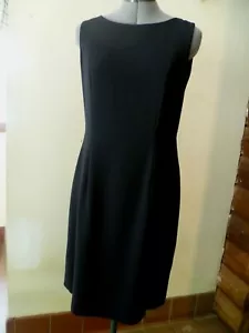 David Warren New York Einteiler U-Boot-Ausschnitt/Reißverschluss hinten Cocktailkleid schwarz Größe 6 - Bild 1 von 8