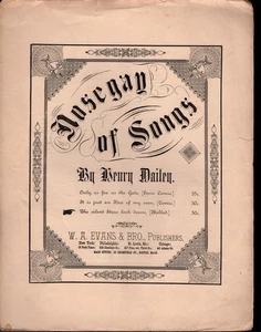 The Silent Stars Look Down ! Sheet Music 1882 Henry Dailey Boston, MASS. - Picture 1 of 2