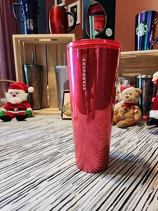 Starbucks Tumbler Fame Watermelon Red Glossy Venti 24oz Cold Cup Sommer 2022 NEU - Bild 1 von 12