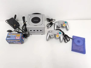 Z497 Nintendo GameCube Konsole Silber Japan GC DOL-001 Controller GEBRAUCHT SET - Bild 1 von 15