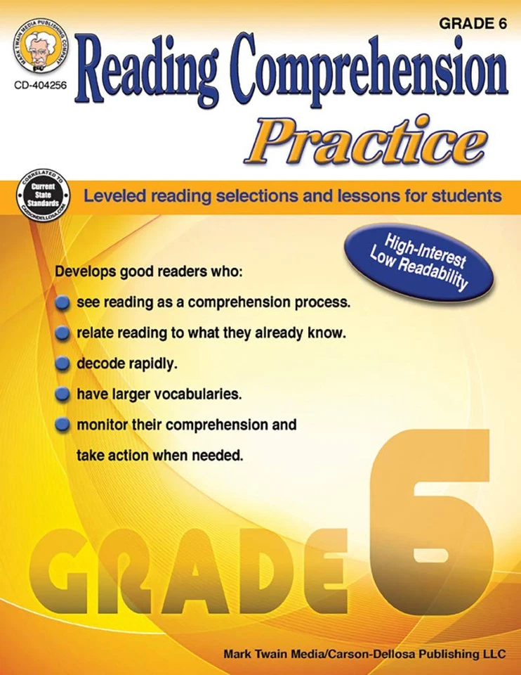 Mark Twain - Reading Comprehension Practice, Grade 6 - Image 1 of 1