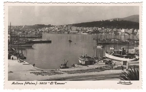 Mallorca Palma El Terreno Harbor Postcard Spain Port Scene Boats Ships - Picture 1 of 1