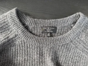 Rag & Bfone Men's Charcoal Gray Cashmere Knit Sweater Size XL EUC - Picture 1 of 4