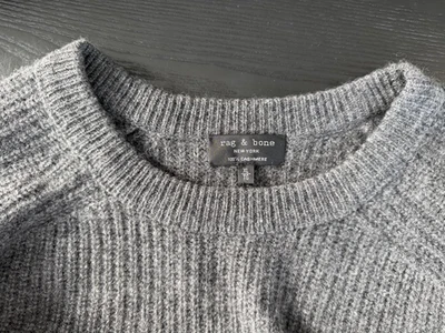 Rag & Bfone Men's Charcoal Gray Cashmere Knit Sweater Size XL EUC - Image 1 of 4