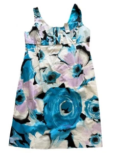 New York & Company Women's Floral Sleeveless Dress Plus Size: 12 Scoop Neck - Picture 1 of 8