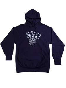 Vintage 90s NYU MV Sport Pro-Weave Sweatshirt Hoodie New York University Small - Picture 1 of 4
