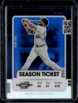 2021 Panini Contenders #78 Jeimer Candelario Optic Blue #/99 - Image 1 of 2