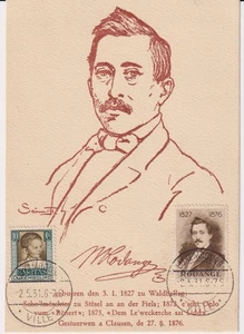 Luxembourg 1931 maximum card for Michel Rodange label from 1930 booklet - Picture 1 of 1