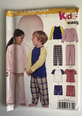 New Look 6932 Pattern Size A 1/2-8 Uncut 2009 Kids Pajamas - Image 1 of 2