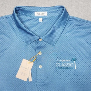 Peter Millar Sommer Comfort Poloshirt 3XL Blau Geometrisch Golf Stretch Active - Bild 1 von 13