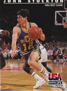 JOHN STOCKTON TEAM USA NBA BEST GAME SKYBOX NBA 1991-92 UTAH JAZZ - Picture 1 of 2