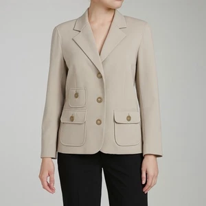 Giacca blazer sartoriale morbida cammello beige 3 bottoni completamente foderata taglia 10 - Foto 1 di 8