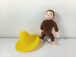 Figura Llavero Vintage Curious George Adventures con Sombrero Amarillo Grande -1998 Diversión Básica - Imagen 1 de 4