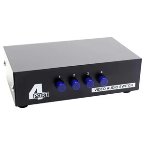 Interruptor RCA de video compuesto de 4 vías y audio L/R - Imagen 1 de 2