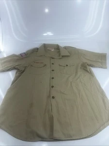 Camicia Vintage Boy Scouts of America Ufficiale Taglia XLG Manica Corta - Foto 1 di 11