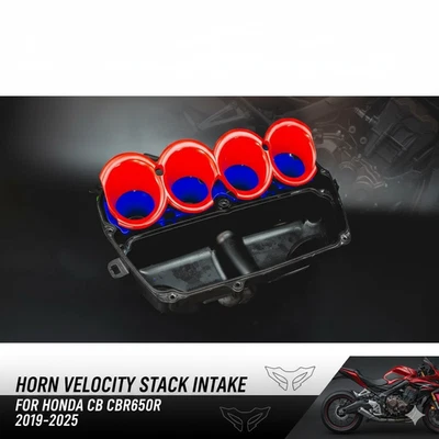 HONDA CB CBR650R 2019-2025 HORN VELOCITY STACK INTAKE AIR FLOW FUNNEL PIPE - Изображение 1 из 4