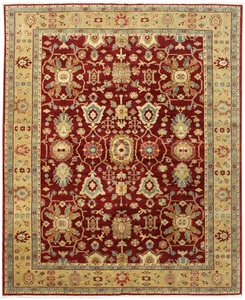 Hand-Tufted Tiger Area Rug – Wool Carpet – Yellow Gold Floral & Animal Print  - Picture 1 of 7